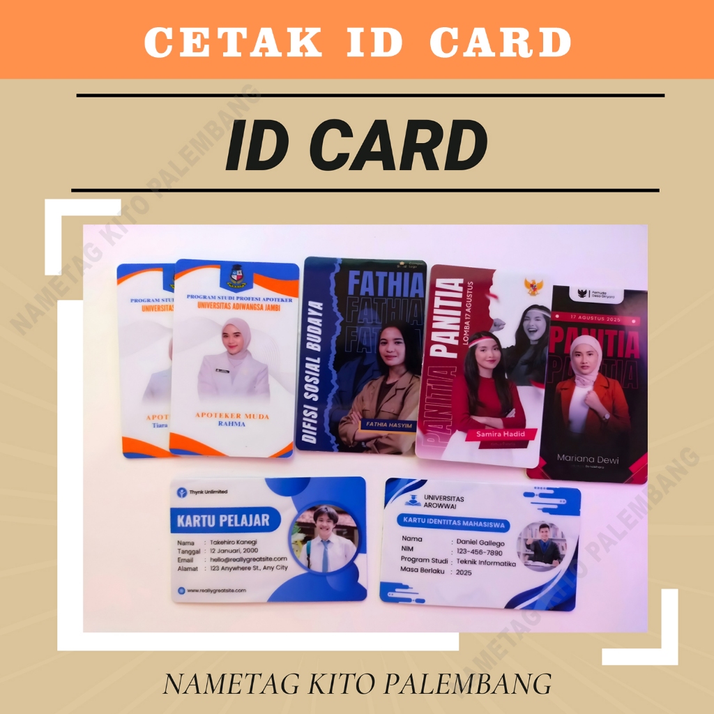 Cetak Id Card / Cetak Id Card Murah / Cetak Id card 2 sisi / Cetak Id Card 1 sisi / Cetak Id card PV