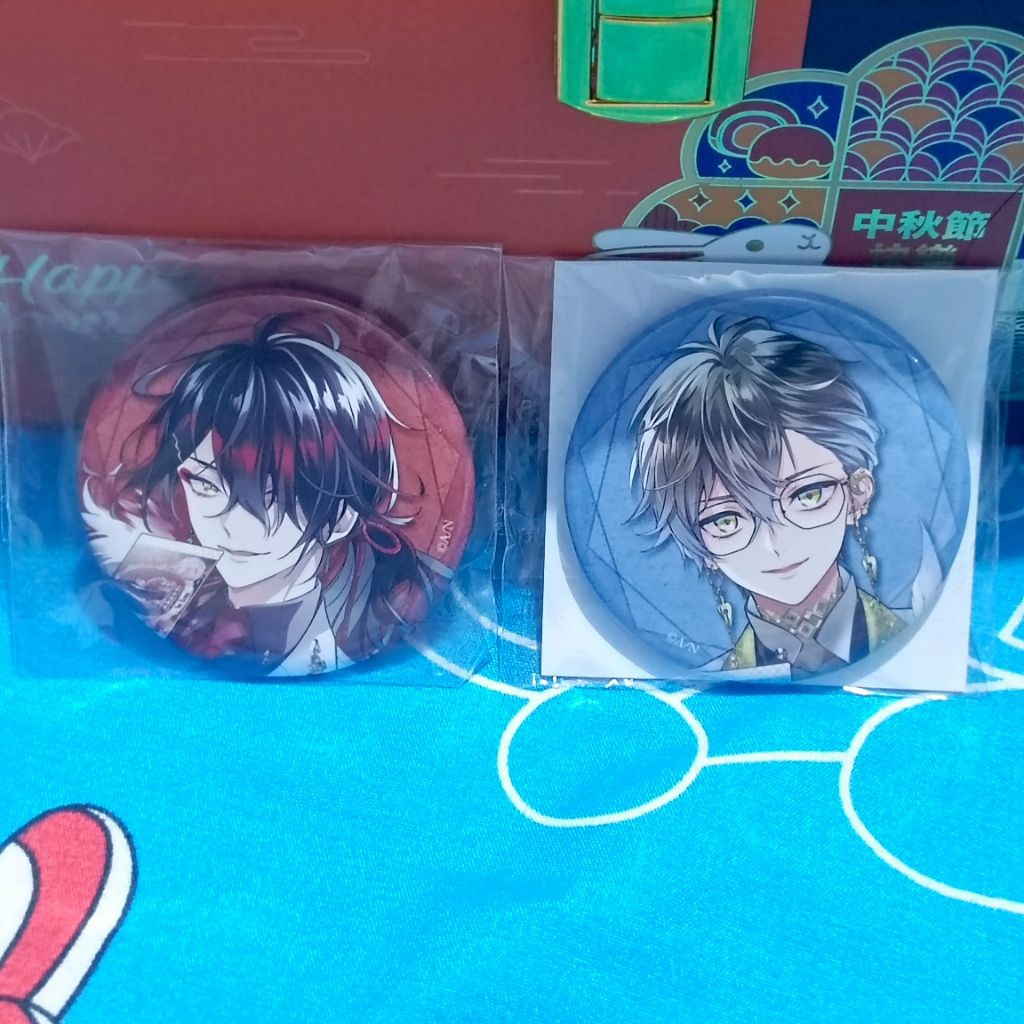 Vtuber Nijisanji Luxiem Vox and Ike official merch badge