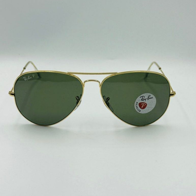 Kacamata Rayban Aviator RB3025 001/58 58 Gold Lens Green Polarized Original