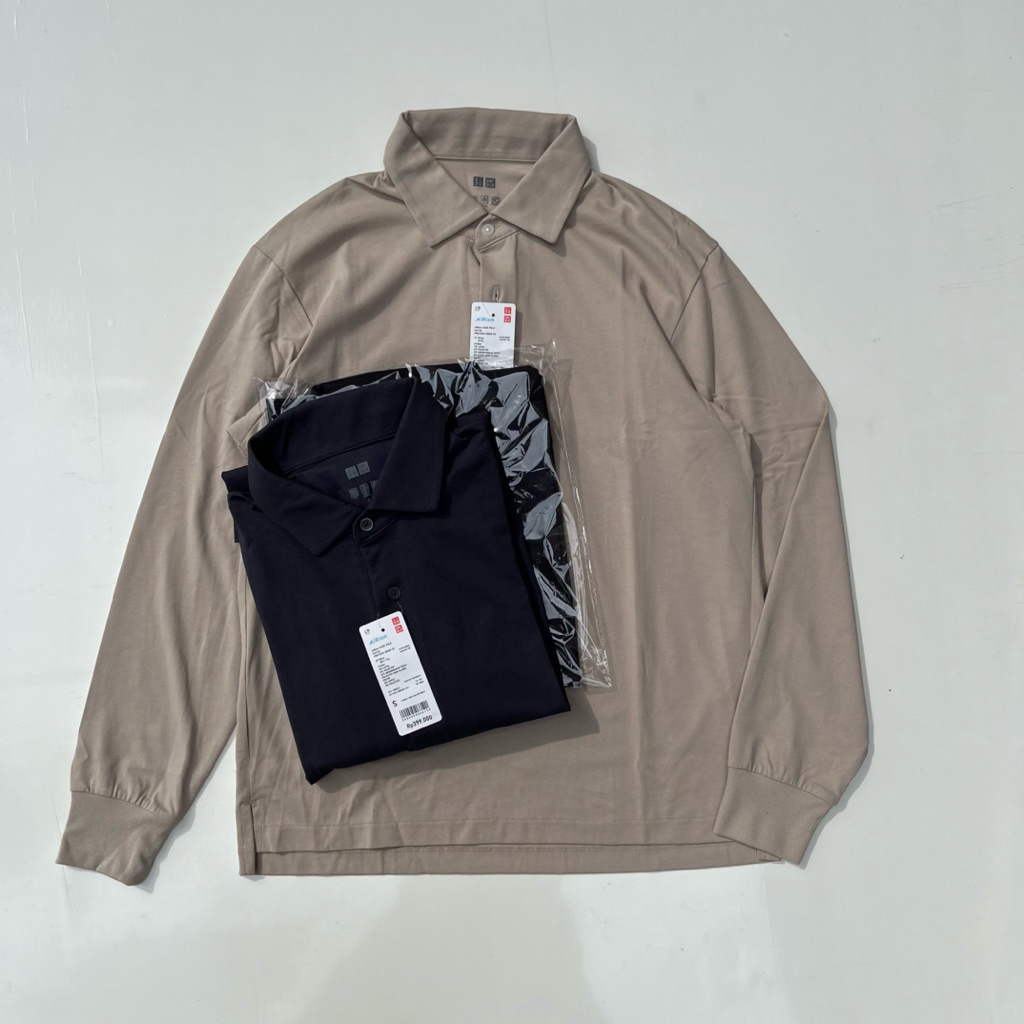 Sale Uniqlo Kaos Polo Airsm Lengan Panjang Original