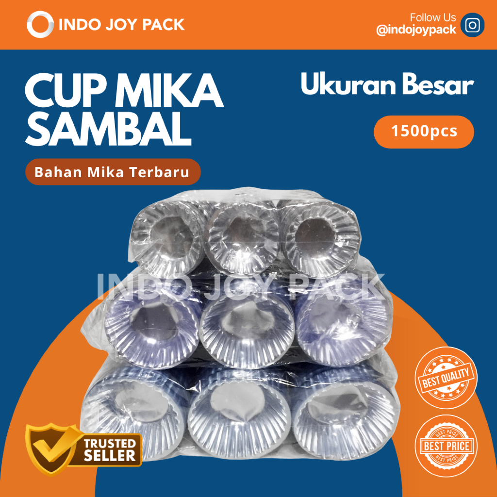 [Isi 1500pcs] Mika Saos Besar / Cup Sambal Besar / Tempat Sambal Kecil / Mika Saus / Mika Kecap / Cu