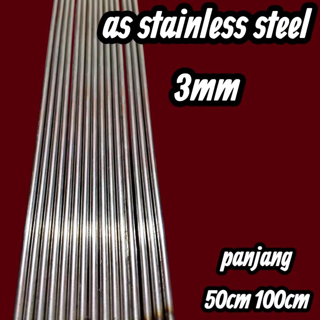 as stainless steel 3mm 100cm