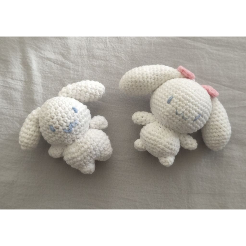 AMIGURUMI Mini amigurumi | keychain rajut | crochet | boneka rajut cinnamoroll| Bag charm cinnamorol