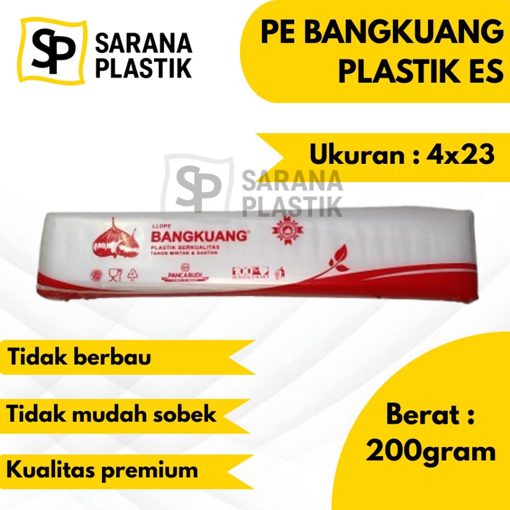 Plastik PE BANGKUANG 4x23 / Plastik Es / PE Es Mambo / Es Lilin
