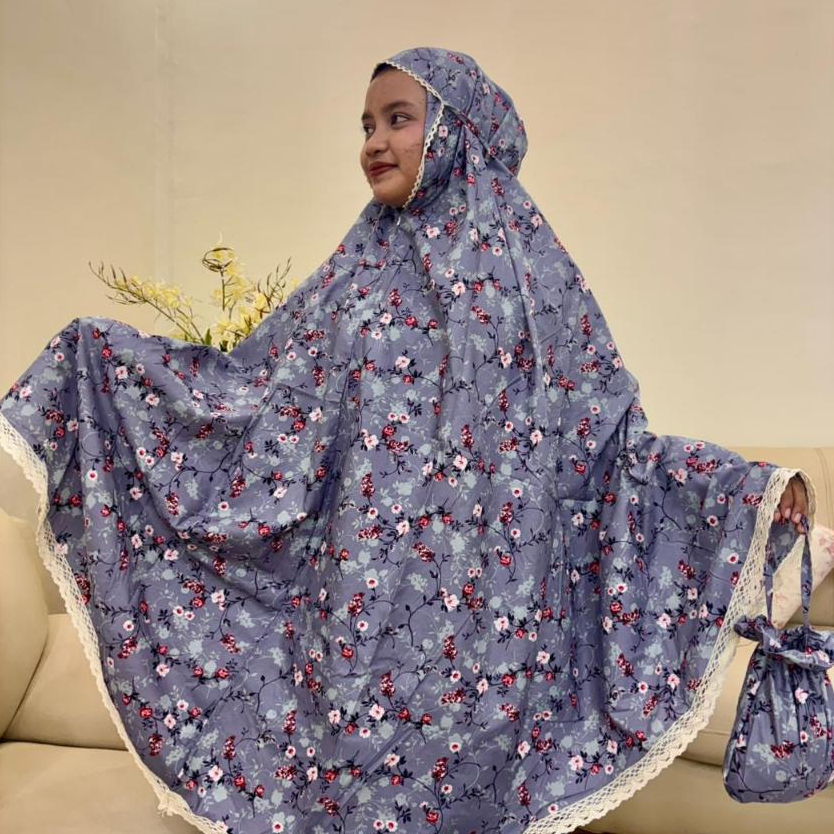MUKENA KATUN MIKRO PREMIUM MOTIF BUNGA BATIK