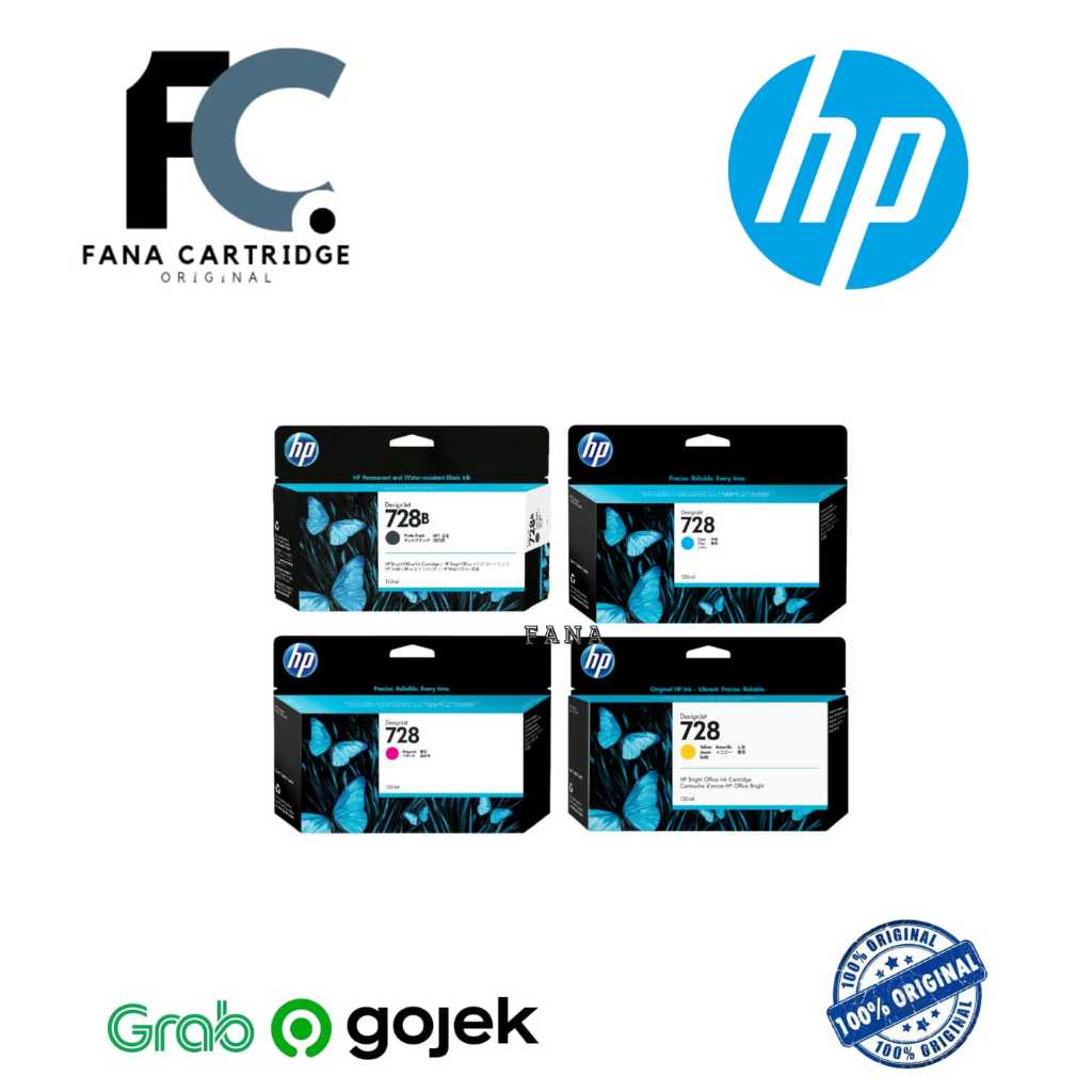 TINTA PLOTTER HP 728 COLOUR 130ML (B,C,Y,M)