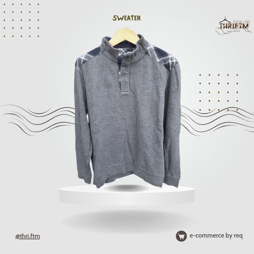 Sweater Half Button by Hazzys