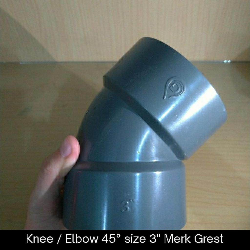 Knee 3inch 45 derajat Grest / Keni / Elbow / Fitting Pipa PVC