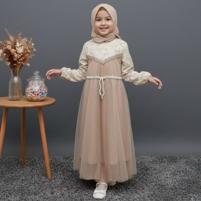 Bj Famis Hari Raya Gamis Anaj Wanita Modern Ghamis Ank Tanggung Perempuan Dres Amak Pesta Kondangan 