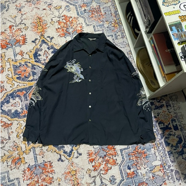 Long Sleeve Bottom Shirt Sukajan Koi Kansai 02 By Kansai Yamamoto