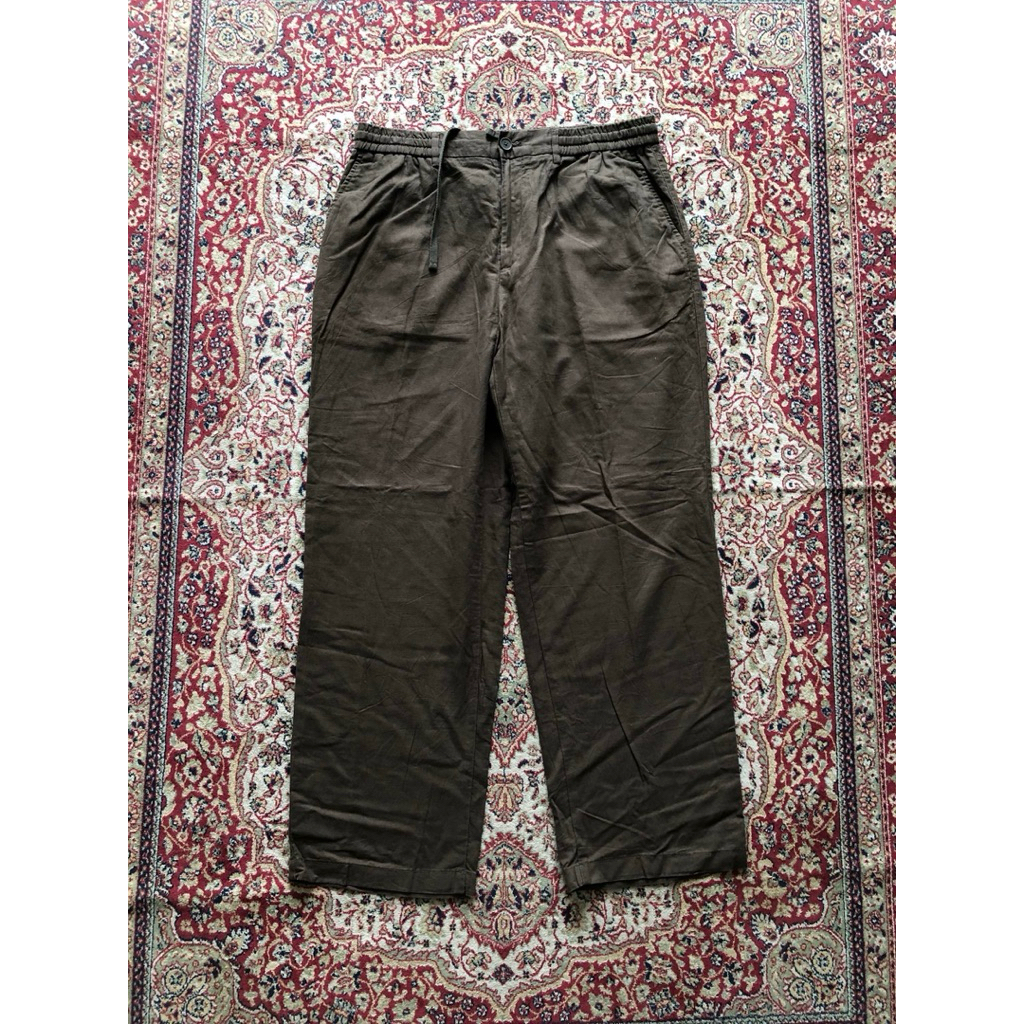 Celana Musinsa standard cotton linen easy wide pants H629M