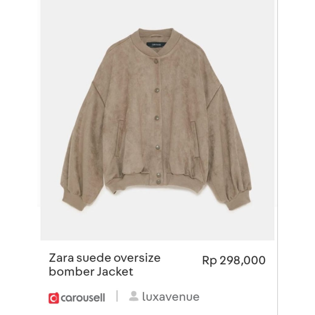 Zara suede bomber Jacket