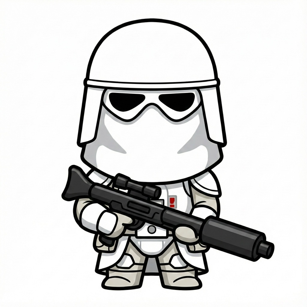 Mainan Action Figure kecil susun rakit Star Wars Snow Trooper Imperial