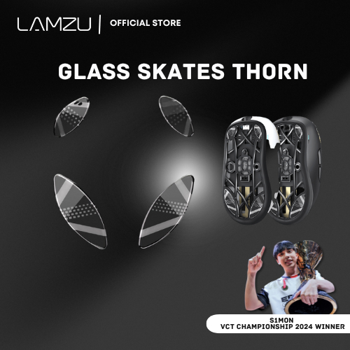 Lamzu Thorn Glass Skates For Gaming Mouse