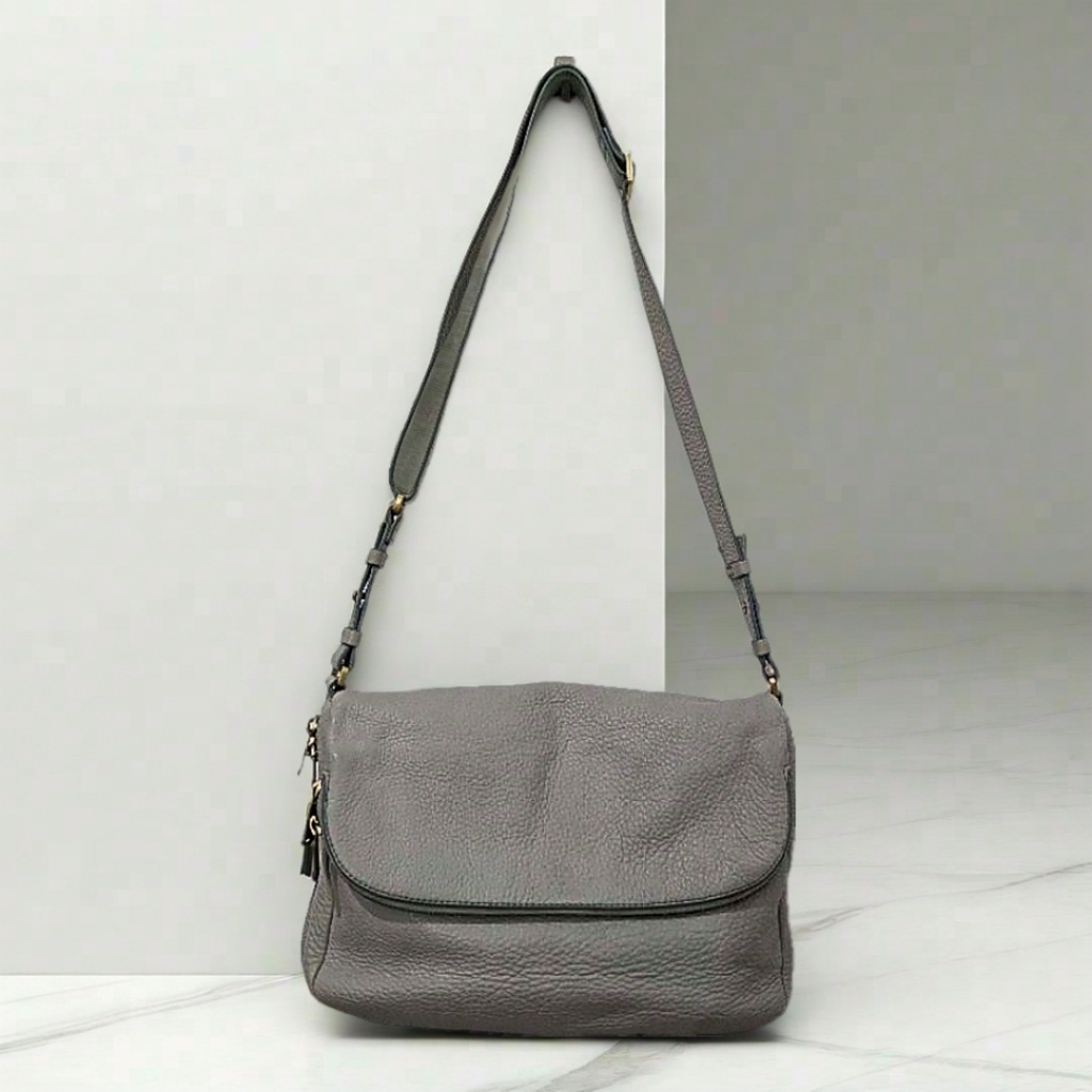 (BEKAS) Preloved Sling Bag Tas Selempang Bahu Fossil Preston Warna Abu Grey
