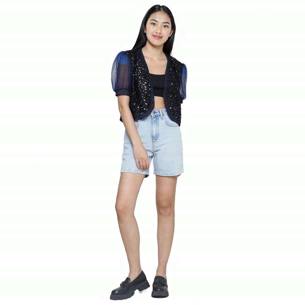 Preloved Cardigan Hitam Merk Caroline Kosasih