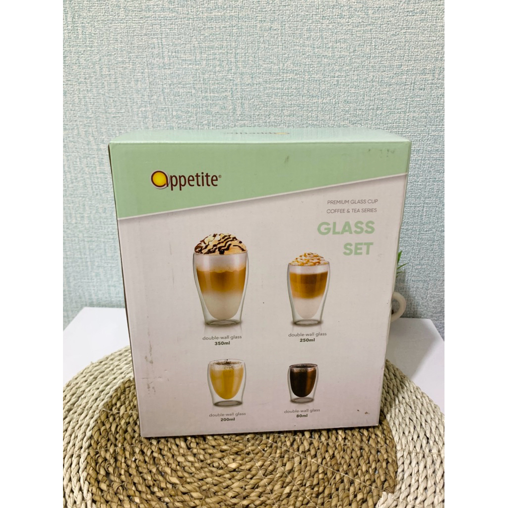 [ SAMARINDA ] Informa - Set4 Double wall Glass Adina 80ml