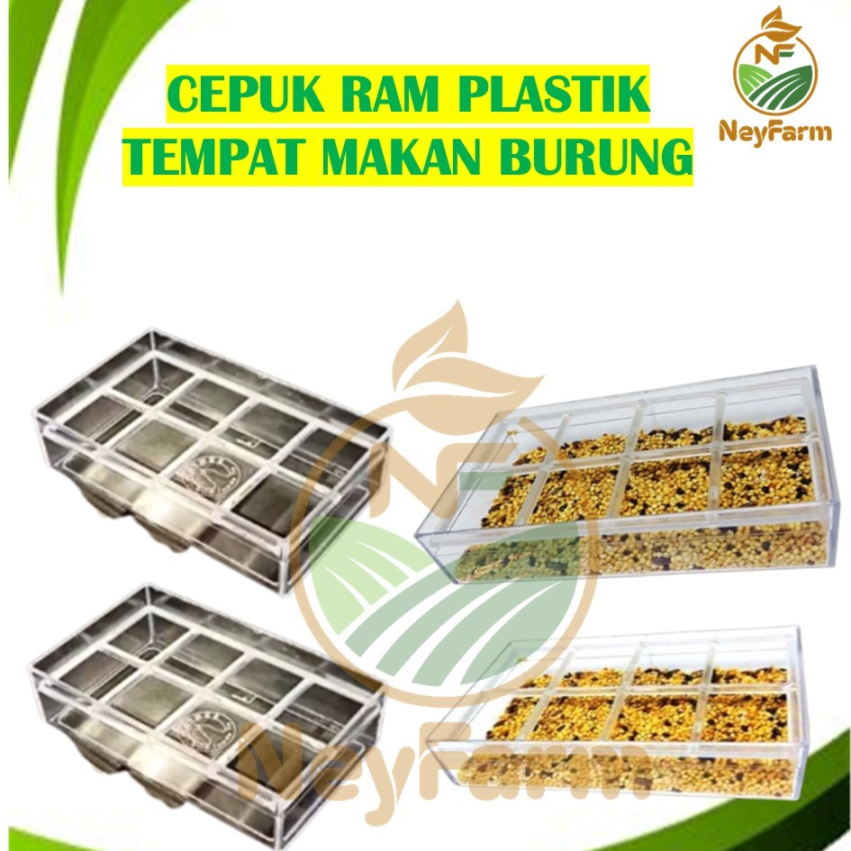 Cepuk Ram Wadah Pakan Milet Minuman Ternak Burung LOVEBIRD KOLONI