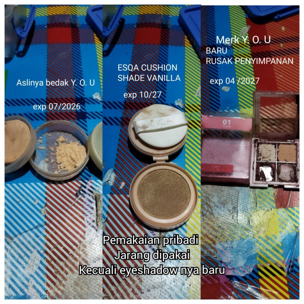 esqa cushion Refill , Y.o.u bedak tabur, Eyeshadow Y.o.u