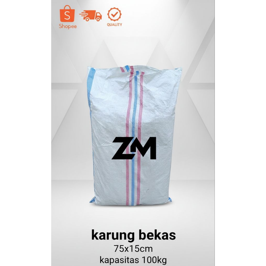 Karung Plastik, karung bekas, karung packing, karung kurir - 100kg – Ukuran 75x115 cm – Tebal & Kuat