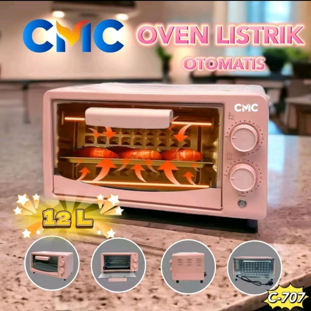 [ VITOSHOP.24 ] OVEN LISTRIK CMC 12L WARNA PINK/PEMANGGANG ELEKTRIK CMC 12L