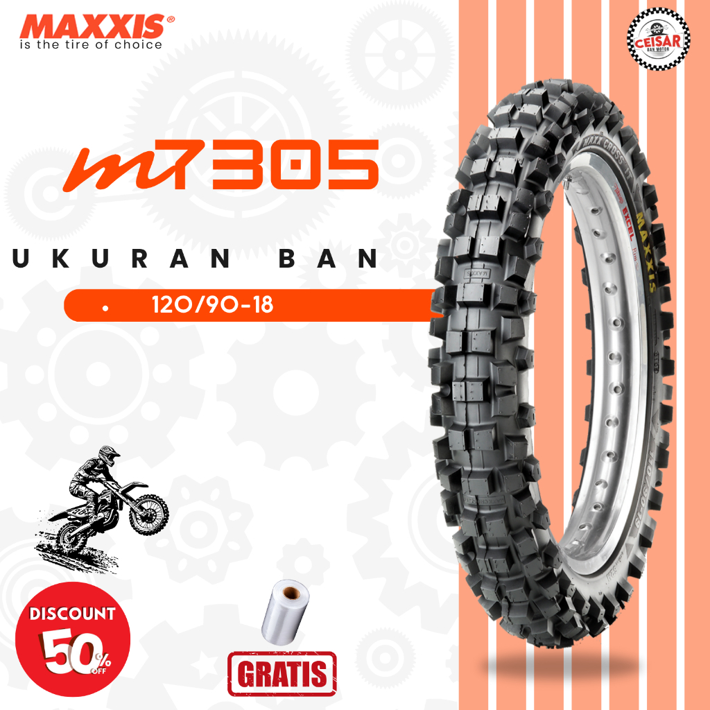 Ban Motor TRAIL MAXXIS M7305 MAXXCROSS 120/90 Ring 18 Non Tubeless