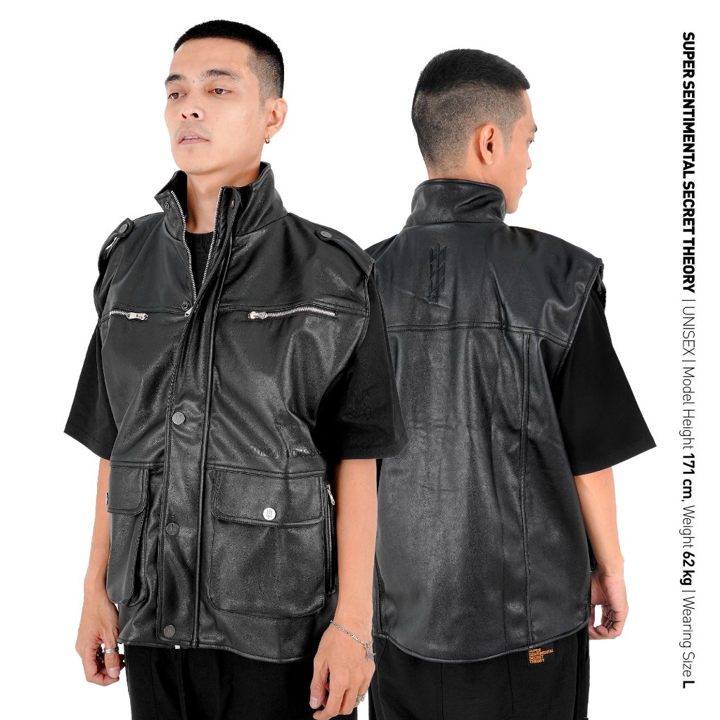 SSST x Maternal Disaster Disental Leather Vest Black