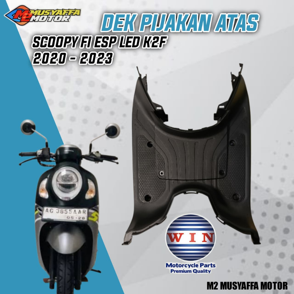 WIN Footrest Atas Dek Pijakan Dek Atas Honda Scoopy Fi Esp Led K2F 2020 2021 2022 2023