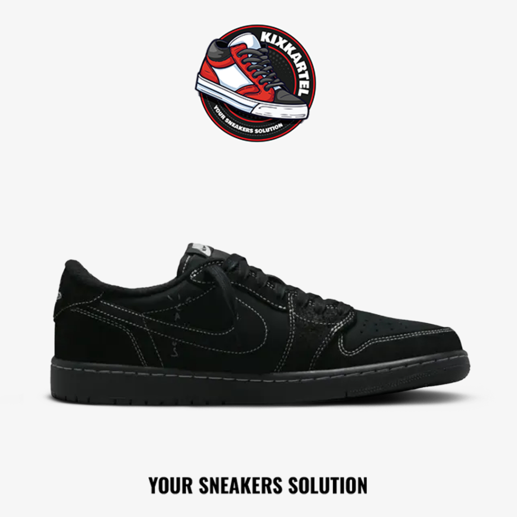 Nike Air Jordan 1 Low x Travis Scott Black Phantom All Black Full Black Authentic