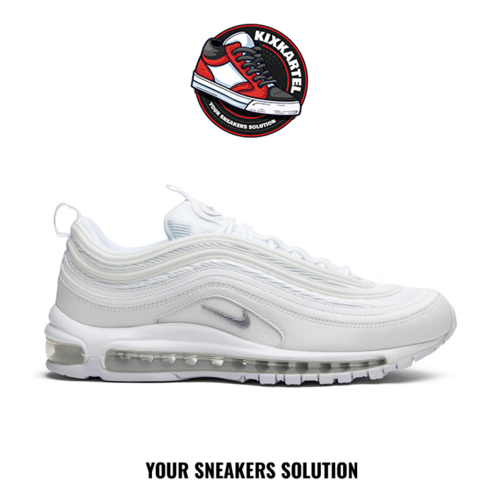 Sepatu Nike Air Max Airmax 97 Triple White Allwhite Sneakers Authentic