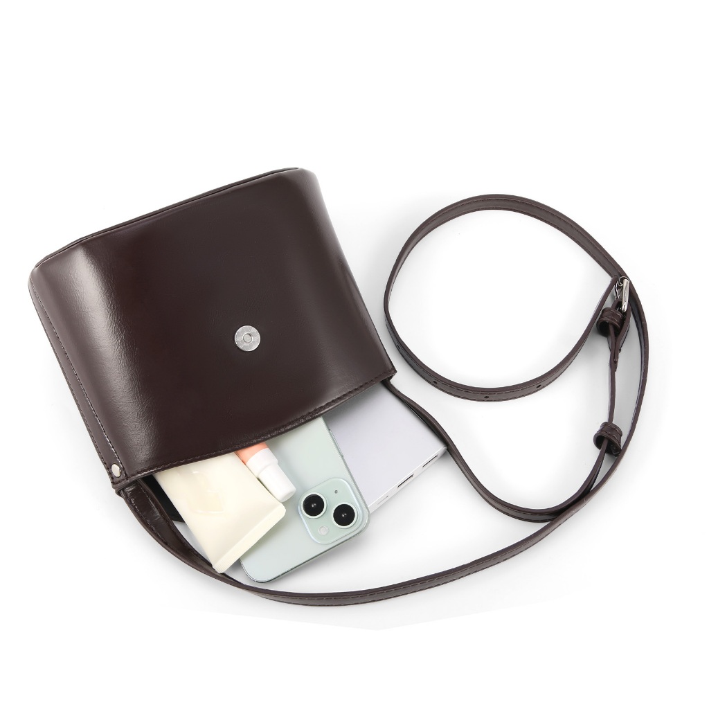 HOT PRODUCT Tas Ketek, Tas Bucket Retro by RAINSMORE - Tas Bentuk U yang Eksklusif, Model Kekinian