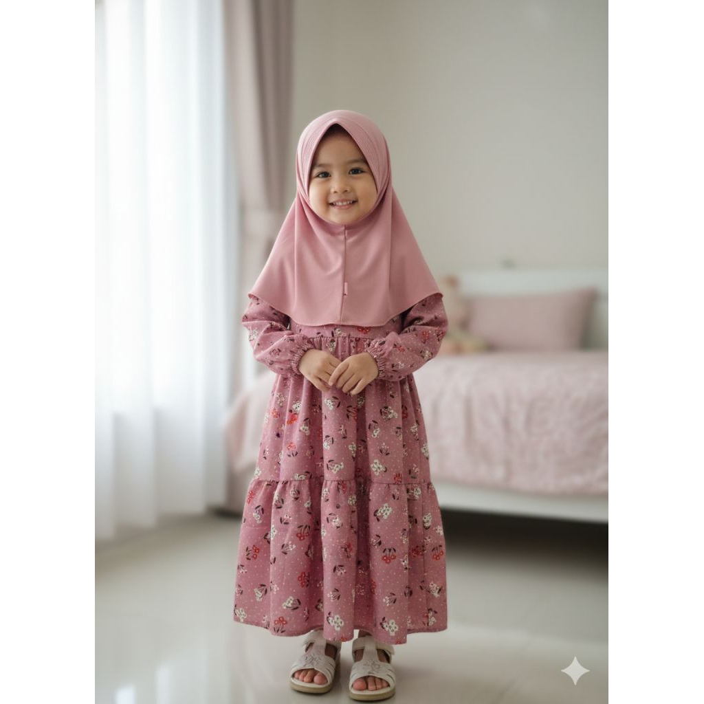 Gamis Anak Kiara Bahan Shakila