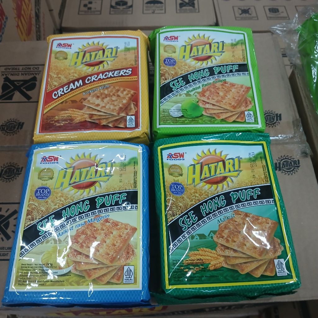 Hatari Crackers See Hong Puff 245gr | 1 Dus (36 Pack)