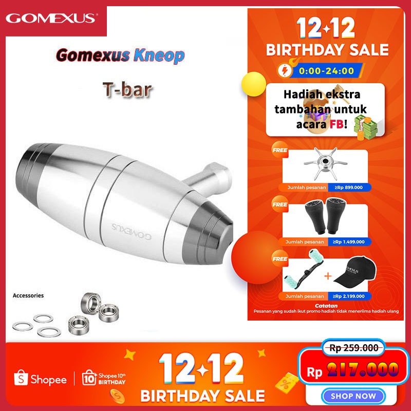 Gomexus Saltwater Type T-bar Handle Knob used for Shimano Daiwa  Saragosa SW Series Penn Clash Confl