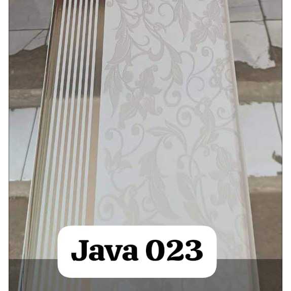 Plafon PVC JAVAFON GLOSSY, Harga 1 dus panjang 4mtr (isi 12lbr) Tahan rambatan api, tahan rayap, ant