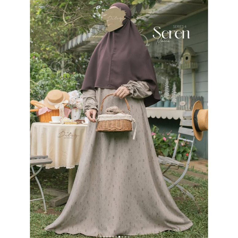 Ready DITSY Desember 2025 size L SEREN MOCCA  NIGHTGOWN
