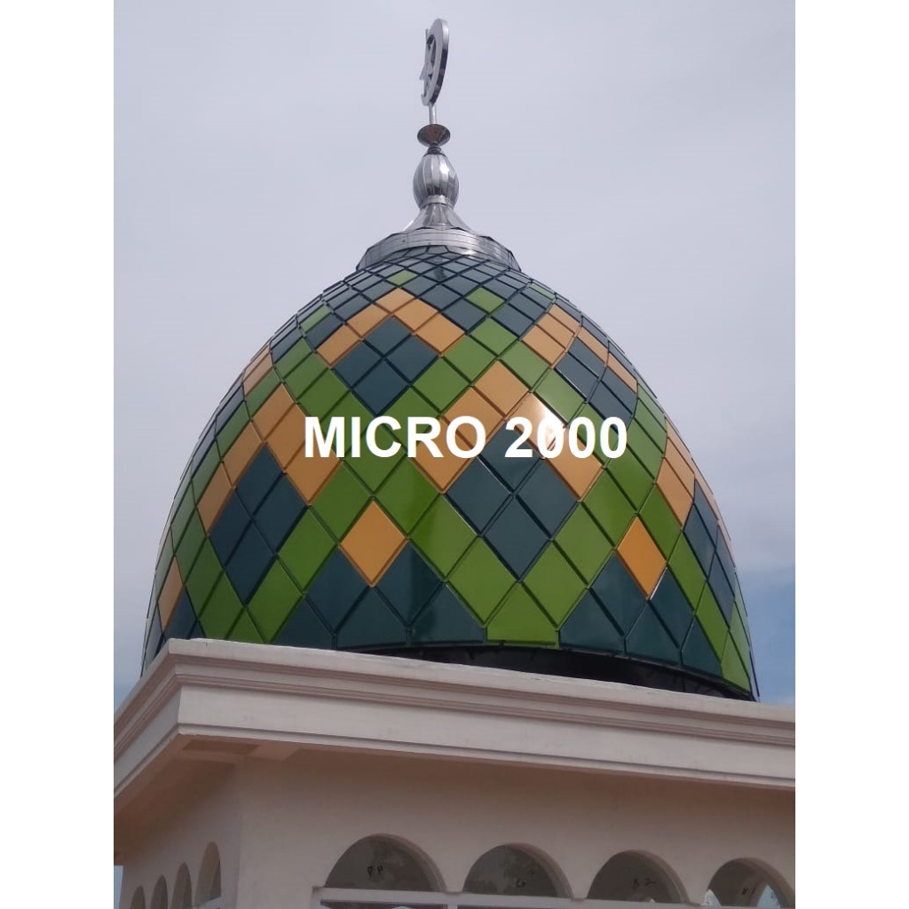Kubah Enamel Masjid 3 Meter - Sample Panel – Anti Karat, Rangka Galvanis, Panel Tanpa Drilling & Wat