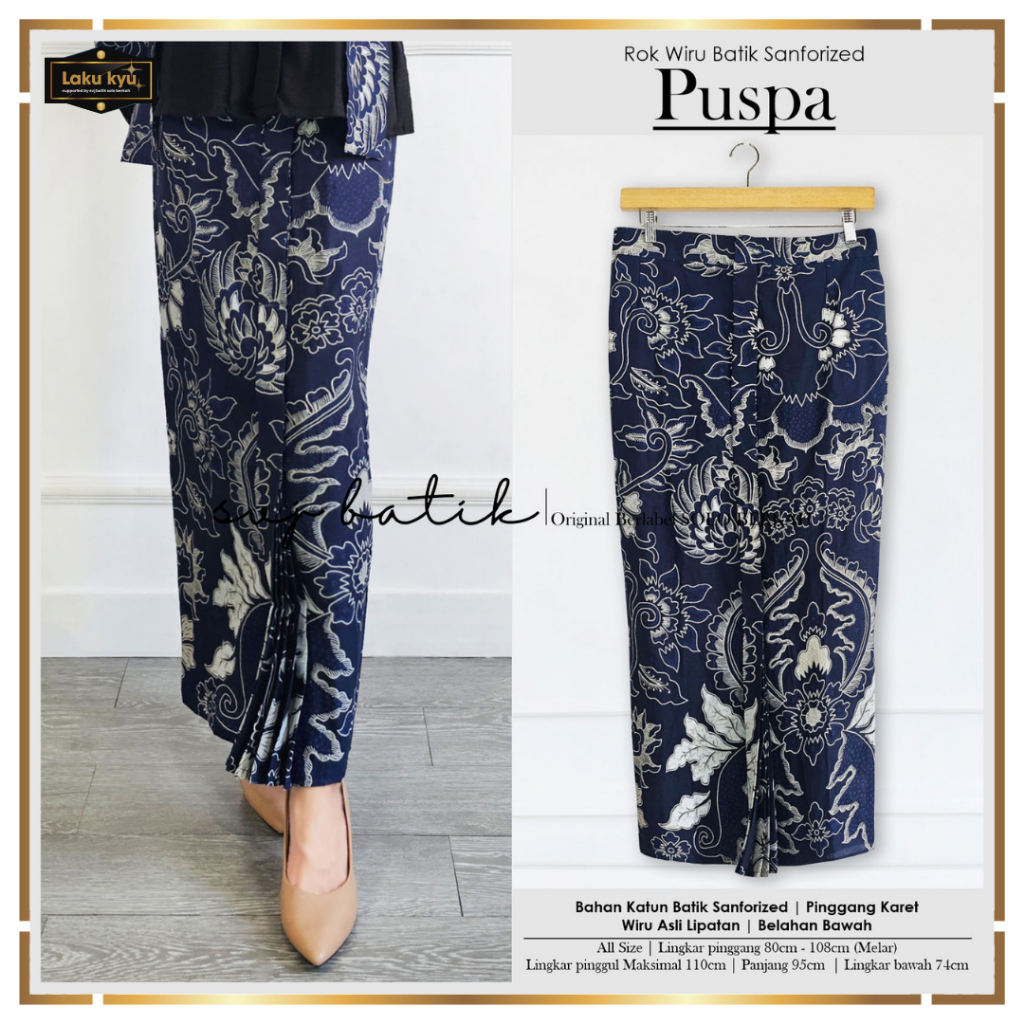 ROK WIRU BATIK JARIK BAWAHAN BATIK WANITA MODERN TERBARU KEKINIAN KATUN ORIGINAL BY SVJ TRUNTUM