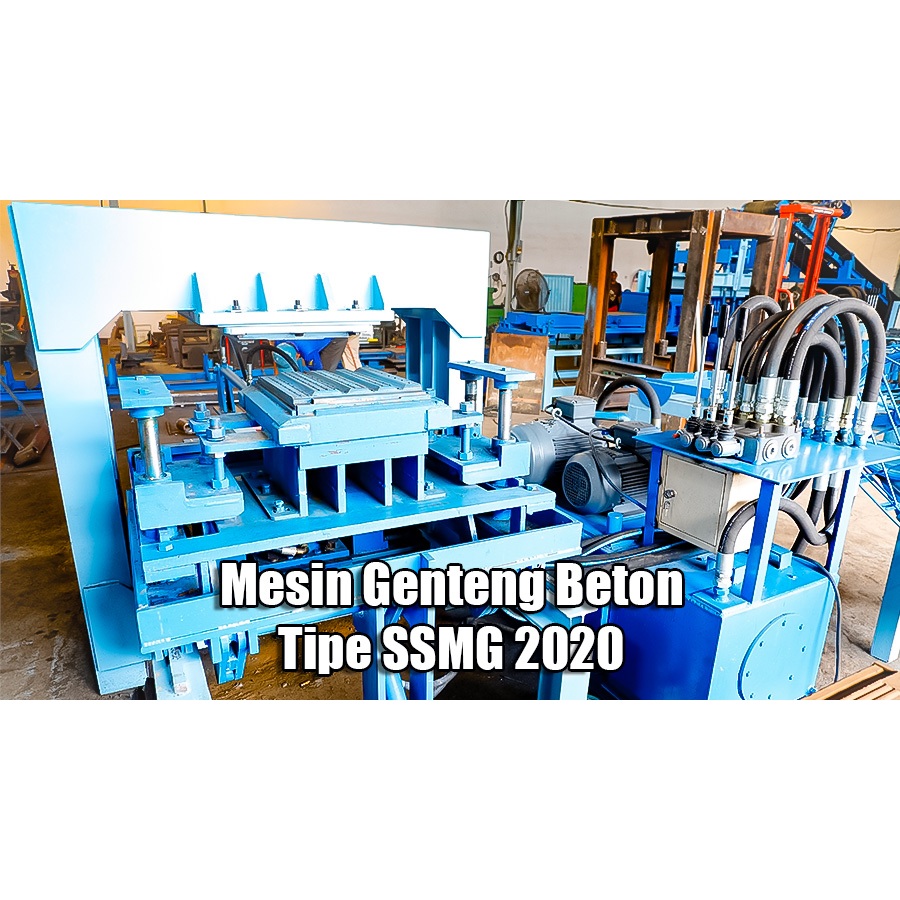 Mesin Genteng Beton Full Press Hydraulic Model SSMG 2.0