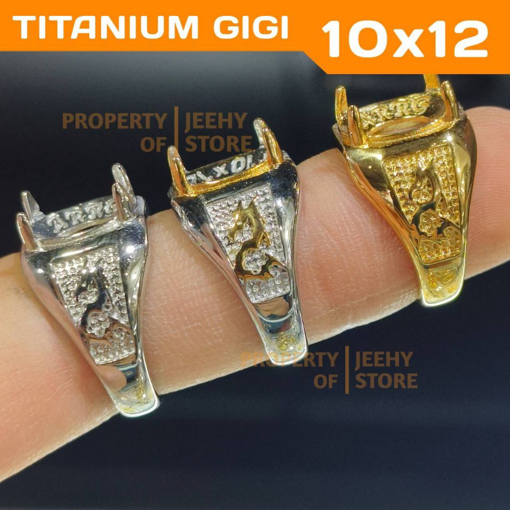 RING CINCIN TITANIUM GIGI MOTIF 10x12