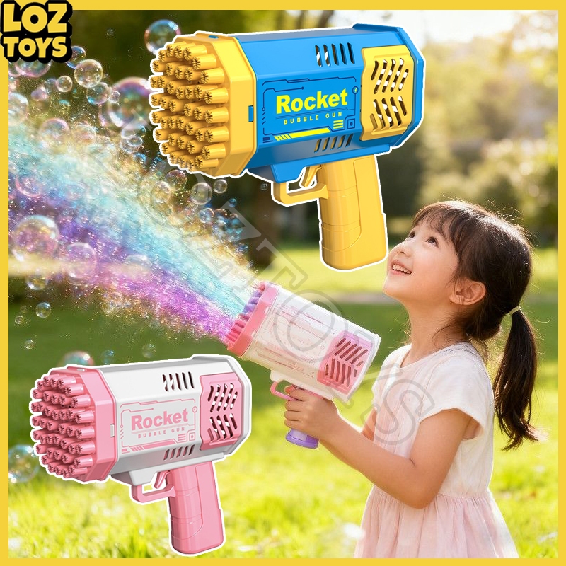 LOZTOYS Otomatis Dream Bubble Gun 40 Lubang / Bubble Mainan Bubble Gun Jumbo / Mainan Bubble Pistol 