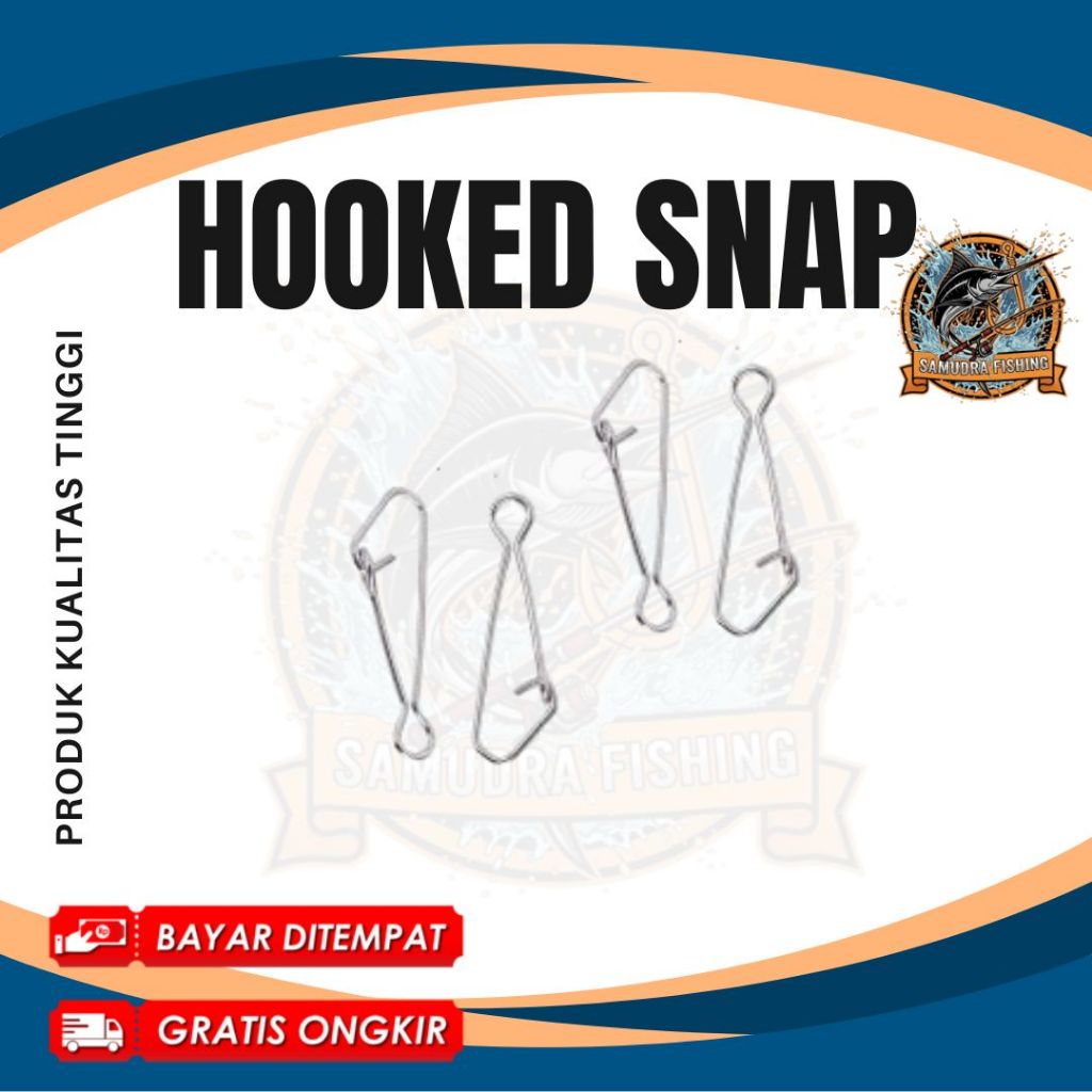 hooked snap konektor pancing peniti pancing firelock kuat anti korosi