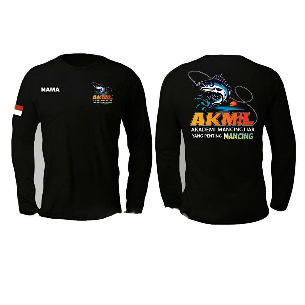 KAOS AKMIL AKADEMI MANCING LIAR LENGAN PANJANG T-SHIRT DISTRO UNISEX KATUN