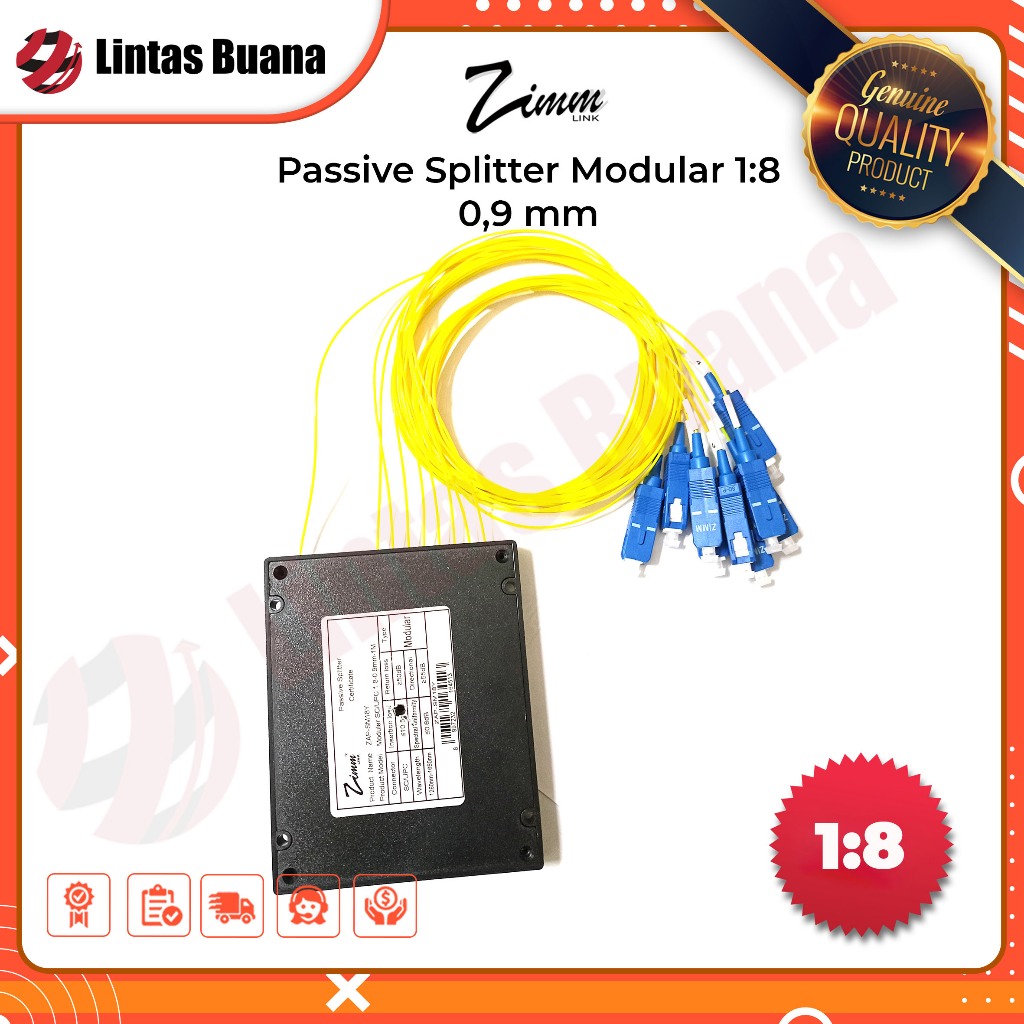 passive splitter modular fiber optic / pasif spliter 1-8 module SC UPC