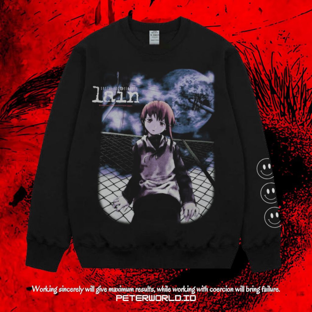 Peterworld "Serial Experiments Lain" Crewneck | Hoodie | Jaket | Sweater Crewneck Serial Experiments