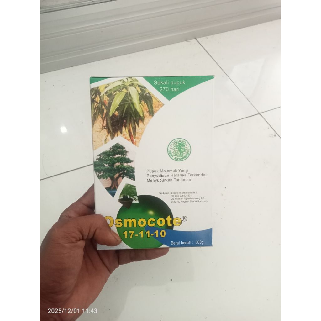 PUPUK OSMOCOTE 17-11-10 500 Gram