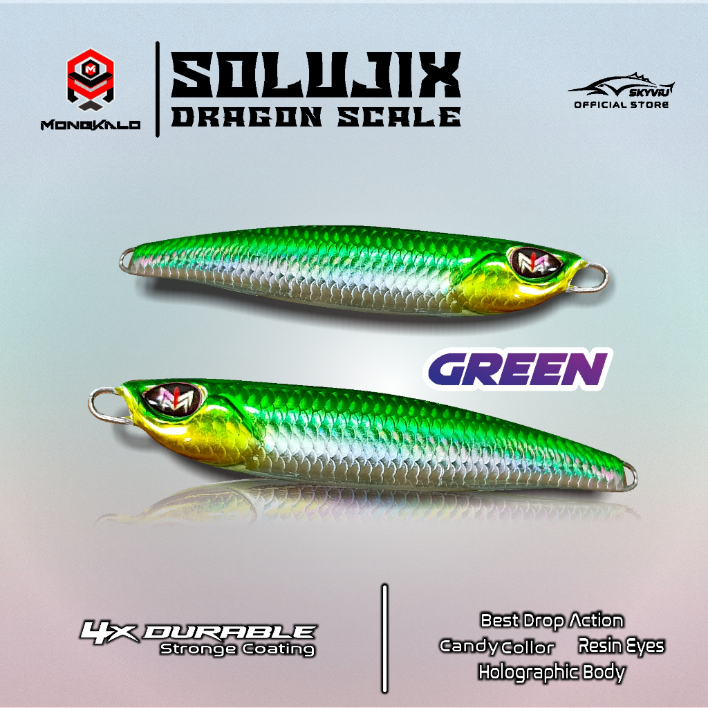 Mongkalo Solujix Sisik-Kecil noGID noMotif Candy 15 Hijau