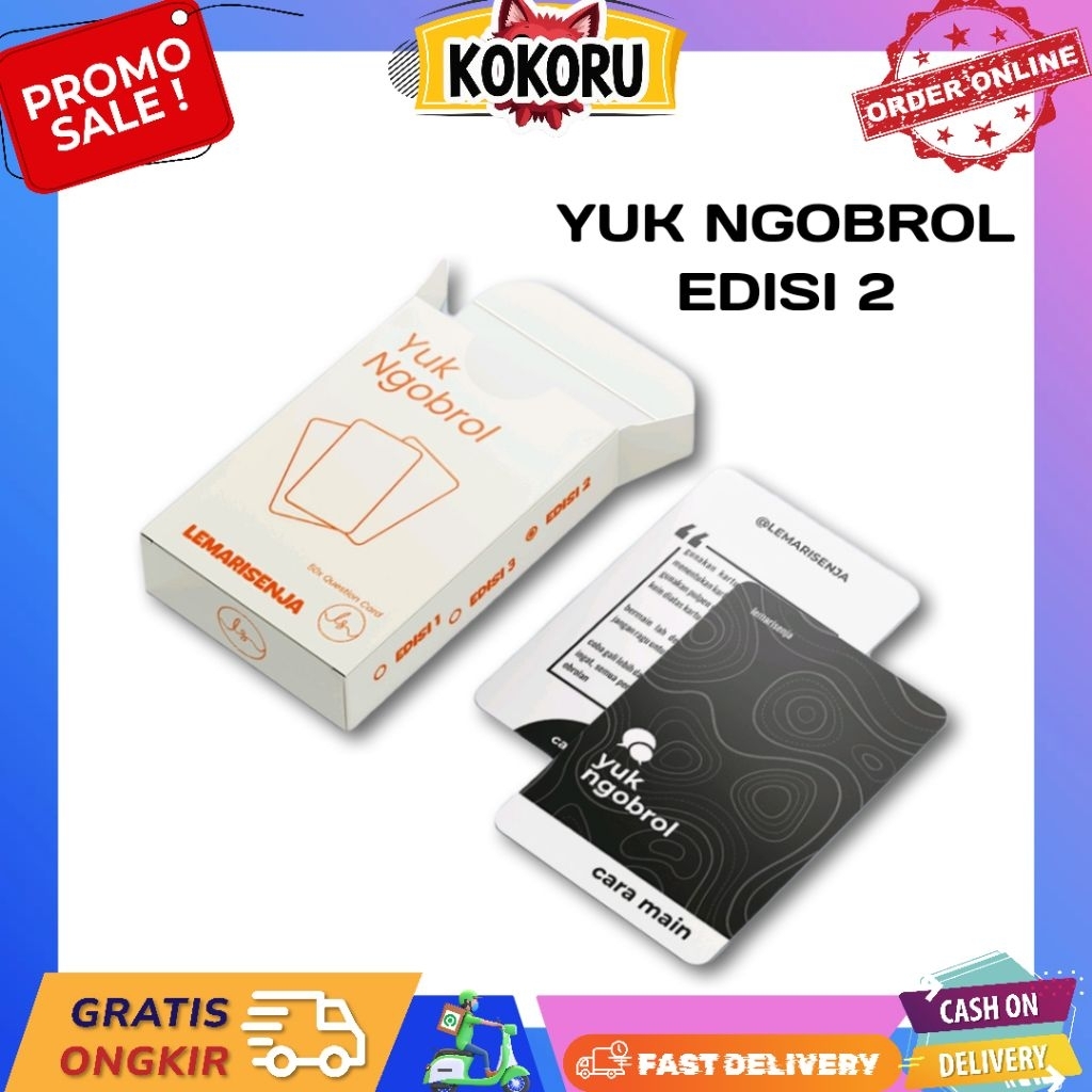 KOKORU-Permainan Kartu DeepTalk Yuk Ngobrol Edisi Kedua / isi 50 Pertanyaan