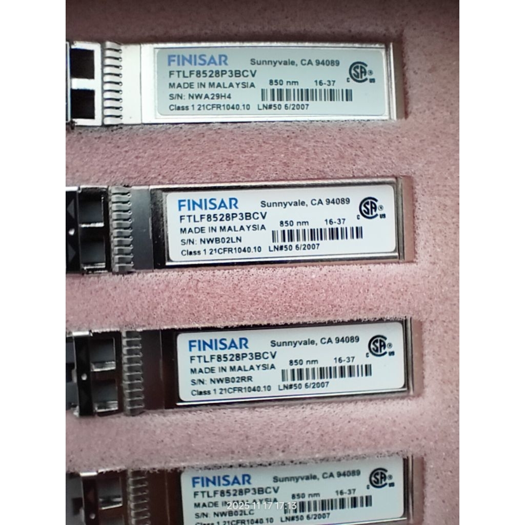 SFP Finisar SFP+-850nm-8.5Gbps FTLF8528P3BCV