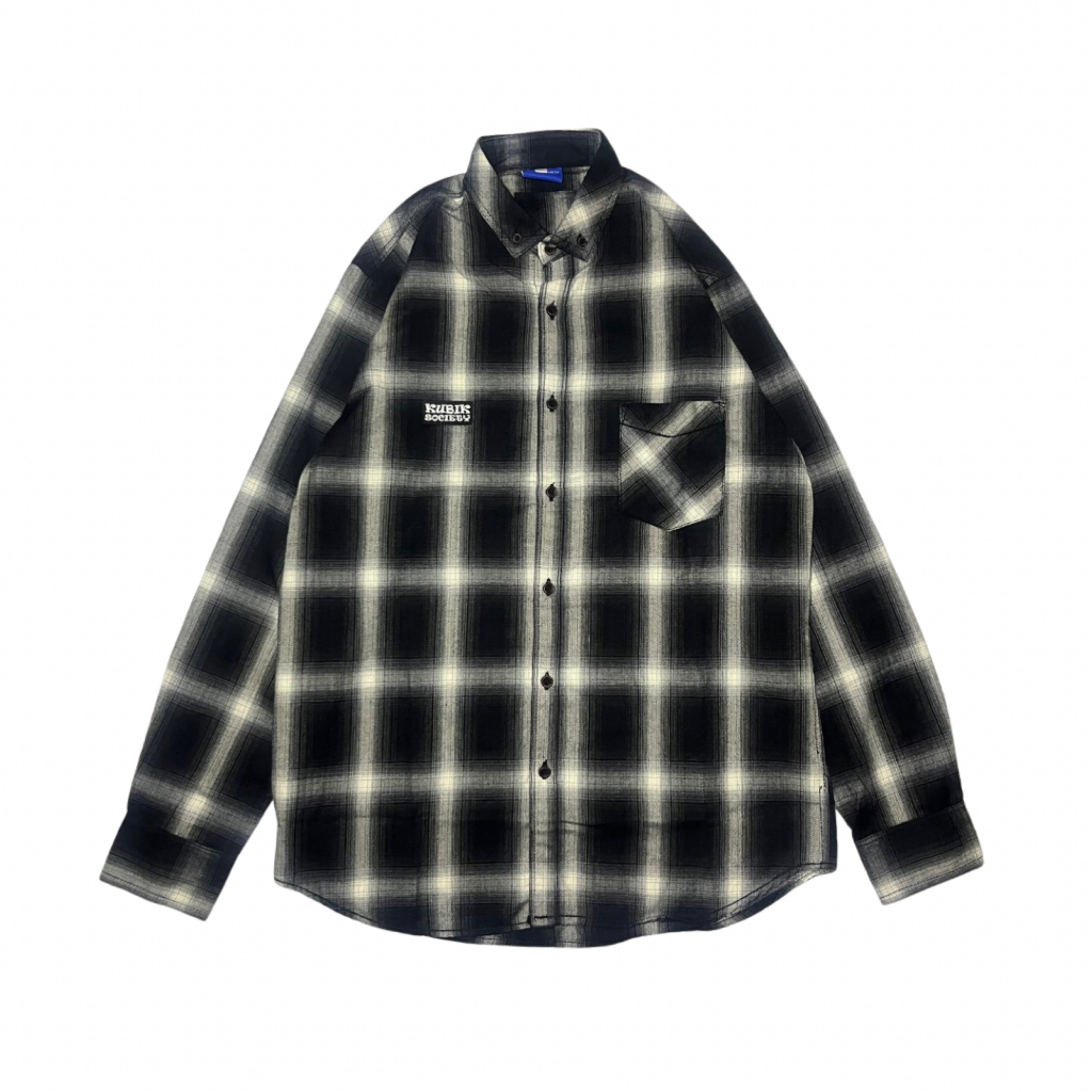 Kubik Society Flanel Veterano - Veterano Tebal Black